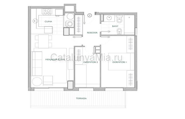Новые квартиры в Барселоне в районе Лес Кортс - предложение №814 - Catalunyamia.ru